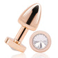 Gemsations 2" Plug Anal Métal Débutant Bling Bling - Or Rose
