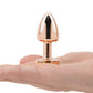 Gemsations 2" Plug Anal Métal Débutant Bling Bling - Or Rose