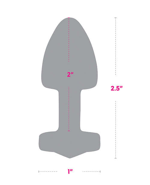 Gemsations 2" Beginners Bling Bling Metal Anal Plug - Plateado