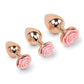 Gemsations Kit de entrenamiento con plug anal Rose Metal oro rosa