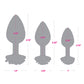 Gemsations Kit de entrenamiento con plug anal Rose Metal oro rosa