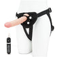 Dildo vibrador realista Lux Fetish de 6.5" con arnés con correas