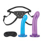 Lux Fetish Juego para principiantes de 3 piezas Strap On y Pegging - Multicolor