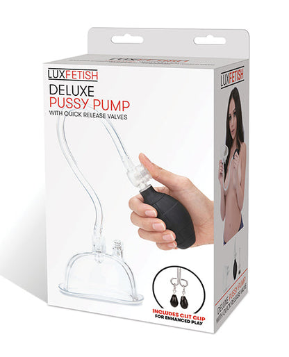 Bomba de vagina Deluxe Lux Fetish con válvulas de liberación rápida