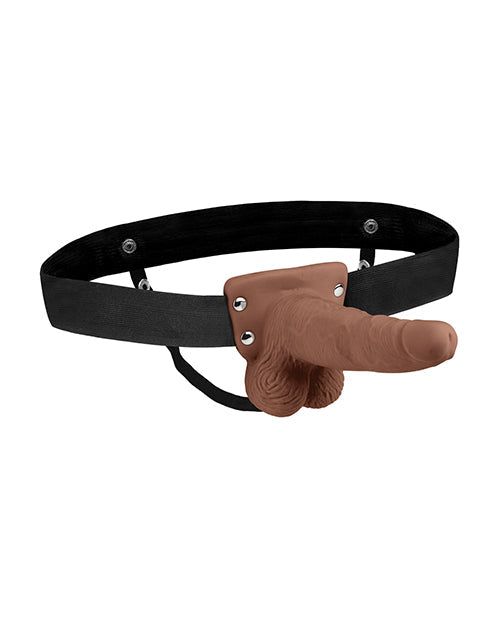 Arnés Lux Fetish de 6" recargable con bolas - Marrón
