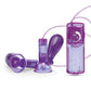 Lux Fetish Ventouses vibrantes pour tétons avec télécommande filaire - Violet