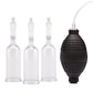 Chupadores de Pezones Fetichistas Lux con Bomba de Clítoris - Transparente/Negro