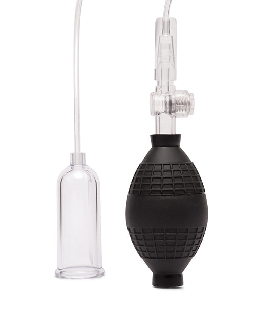 Bomba Clitorial Lux Fetish con Desbloqueo Rápido - Transparente/Negro