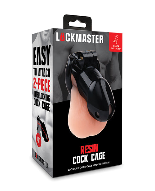 Cage de chasteté en résine noire Lockmaster 4"