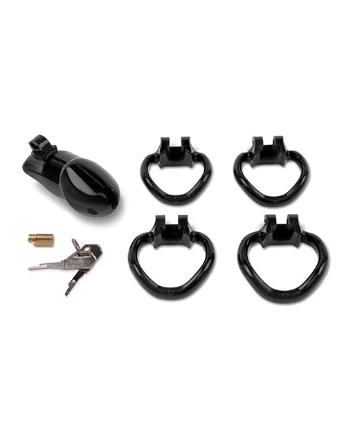 Cage de chasteté en résine noire Lockmaster 4"