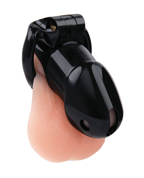 Cage de chasteté en résine noire Lockmaster 4"