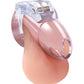Cage de chasteté transparente à verrou latéral Lockmaster 3,5" - Clair