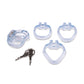 Cage de chasteté transparente à verrou latéral Lockmaster 3,5" - Clair