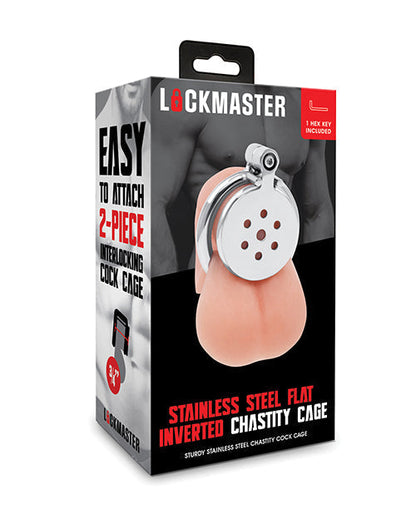 Ceinture de chasteté inversée plate Lockmaster en acier inoxydable – Argent