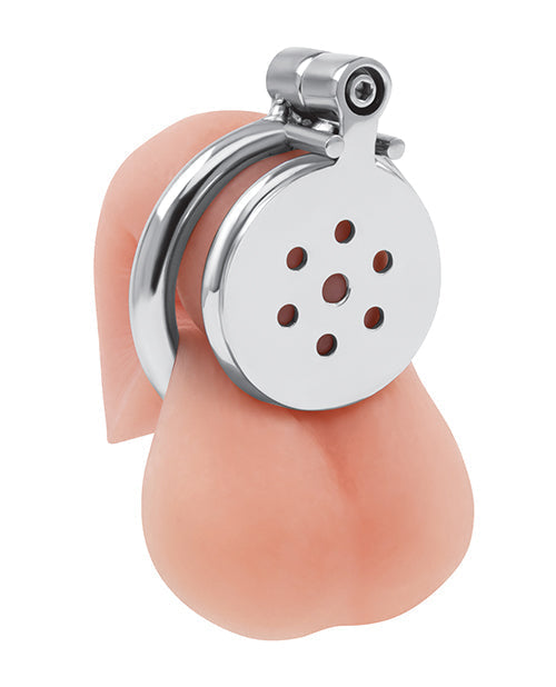 Ceinture de chasteté inversée plate Lockmaster en acier inoxydable – Argent