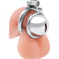 Cage de chasteté inversée Lockmaster en acier inoxydable - Argent