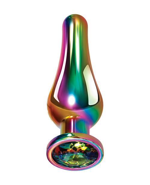Plug anal Arc-en-ciel métallique évolué - Moyen