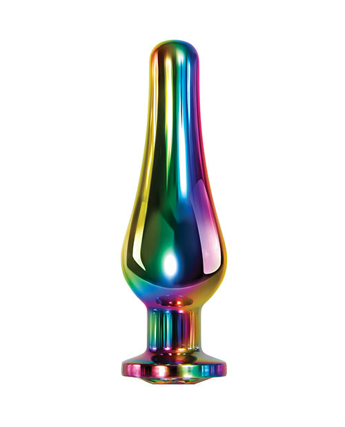 Plug anal Arc-en-ciel métallique évolué - Moyen