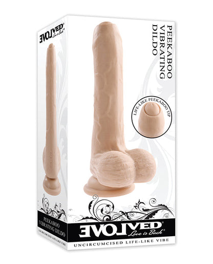 Dildo Vibrador "Peek A Boo" Evolucionado - Marfil