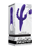 Vibromasseur triple stimulation Lick Me Evolved - Violet