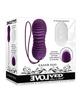 Huevo vibrador y con empuje Evolved Eager Egg con control remoto - Morado