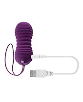 Huevo vibrador y con empuje Evolved Eager Egg con control remoto - Morado
