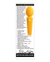 Vibrador de varita flexible Evolved Sunshine - Amarillo