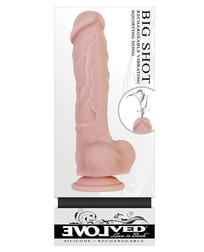 Evolved Big Shot Consolador Vibrador y Eyaculador - Carnoso