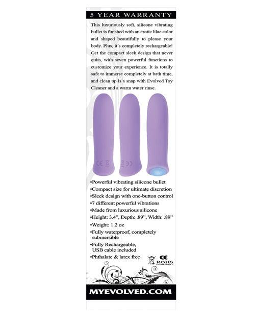 Balle vibrante rechargeable Evolved Purple Haze – Violet