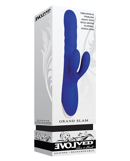 Vibrador de conejo evolucionado | Vibrador de clítoris Grand Slam | Vibrador de punto G azul | Vibrador con empuje 10X
