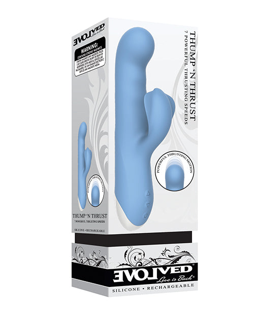 Vibrador propulsor evolucionado con golpes | Vibrador recargable de doble estimulación del punto G en color azul | El mejor vibrador para mujeres