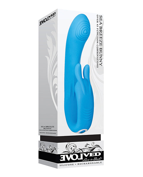 Lapin Double Stimulation Rechargeable Evolved Sea Breeze - Bleu