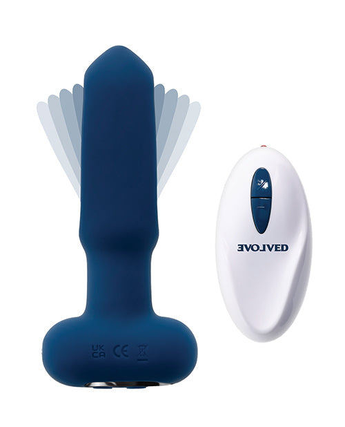 Evolved Le Clitoriseur et Vibromasseur Télécommandé Flapper - Bleu