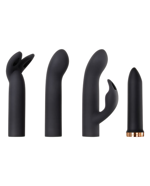 Kit de jeu à quatre positions Evolved | Vibromasseur Balle Noir-Or Rose | Vibromasseur point G 7 vitesses | Vibromasseur clitoridien étanche