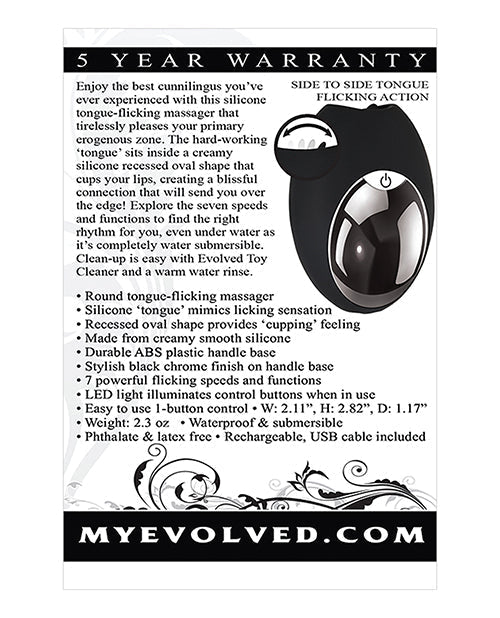 Lickity Slit Évolué Masseur Oral - Noir