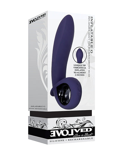 Vibrador recargable inflable Evolved G - Morado