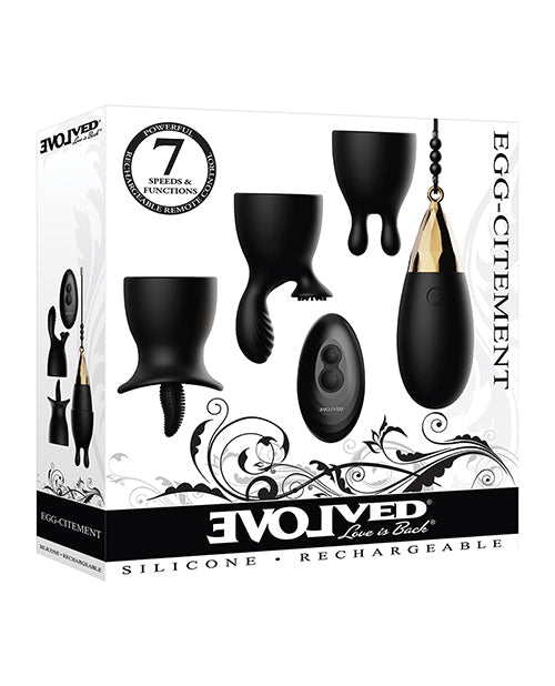 Evolved Egg Citement Bala Recargable - Negro/Oro