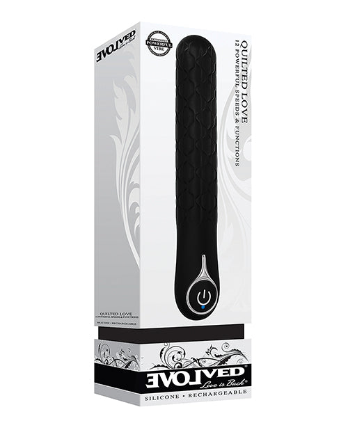 Vibromasseur rechargeable Evolved Quilted Love – Noir