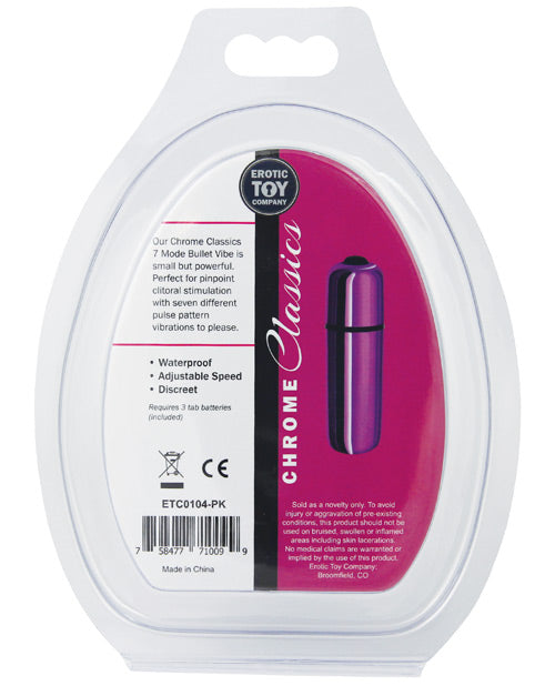 Juguete Erótico Bullet Chrome Classics 7 Velocidades - Rosa