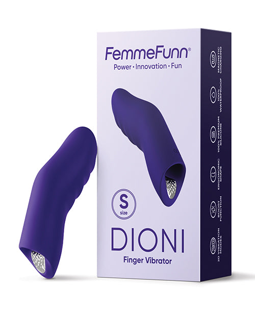 Vibrador de dedo Femme Funn | Vibrador pequeño portátil Dioni | El mejor vibrador morado oscuro para mujeres