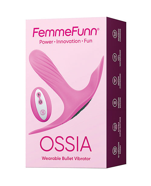 Vibrador con control remoto Femme Funn | Vibrador rosa ponible Ossia | Vibrador tipo bala de 10 modos | Mejor vibrador para mujeres