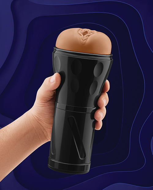 Masturbador Vaginal Rígido Forto Modelo V-20 - Bronceado