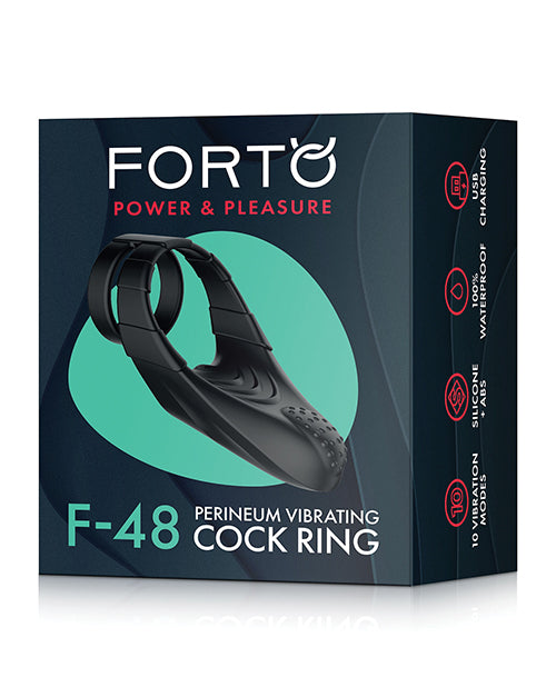 Forto F-48 Perineo Doble Anillo en C - Negro