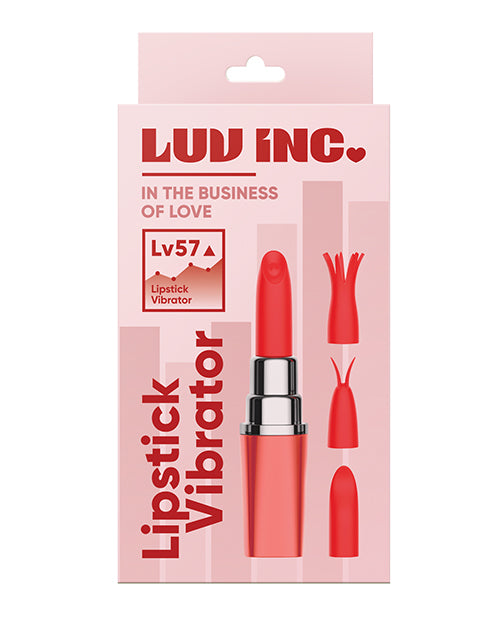 Luv Inc. Vibrador labial con 4 cabezales - Coral