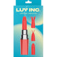 Luv Inc. Vibrador labial con 4 cabezales - Coral