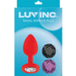 Luv Inc. Plug anal en silicone orné de trois pierres – Petit Rouge