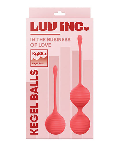 Luv Inc. Ensemble de boules de Geisha en silicone – Corail