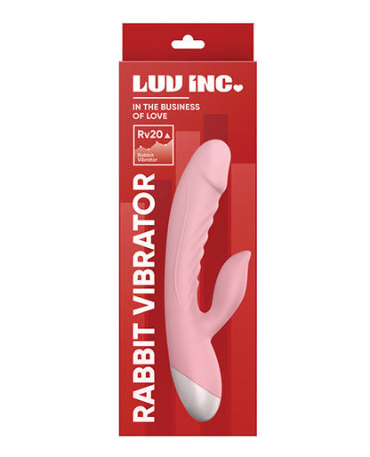 Vibromasseur Luv Inc Rabbit | Vibromasseur Point G Rose | Vibromasseur Clitoridien Étanche 10 Vitesses | Meilleur Vibromasseur pour Femmes
