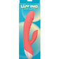 Vibromasseur Lapin Luv Inc | Vibromasseur Point G Corail | Vibromasseur Clitoridien Étanche 10 vitesses | Meilleur Vibromasseur pour Femmes