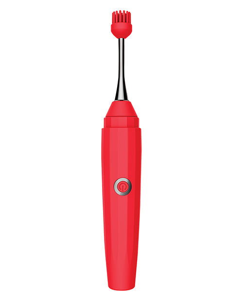 Luv Inc. Stylo Orgasm avec trois accessoires - Rouge